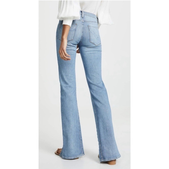 HUDSON Women 30 Jeans Split Leg Nico Mid Rise Cigarette Grommets Pintuck Lt Blue - Picture 2 of 15